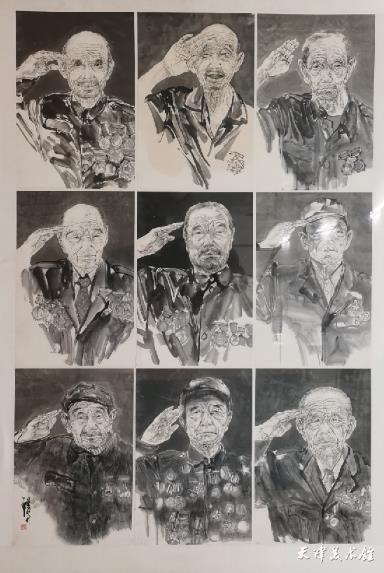 2.梁健——国画《老兵——军礼》.png 2.梁健——国画《老兵——军礼》.png